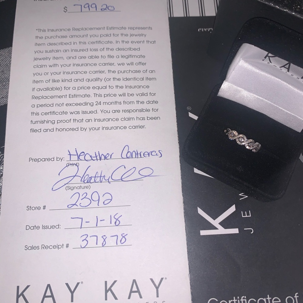 Gently used diamond wedding band
